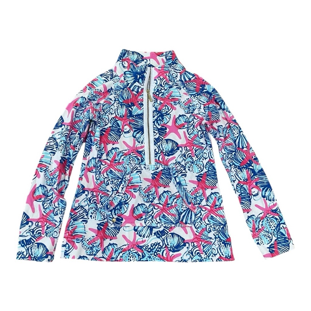 Lilly Pulitzer She She Shells starfish print quarter zip pullover